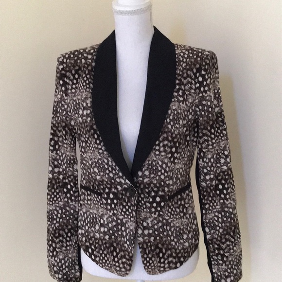 BCBGMAXAZARIA Size M brown combo blazer